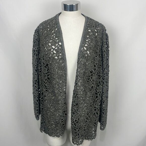 Escada Gray Crochet Jacket